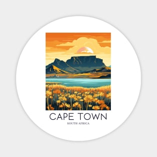 A Pop Art Travel Print of Cape Town - South Africa Magnet